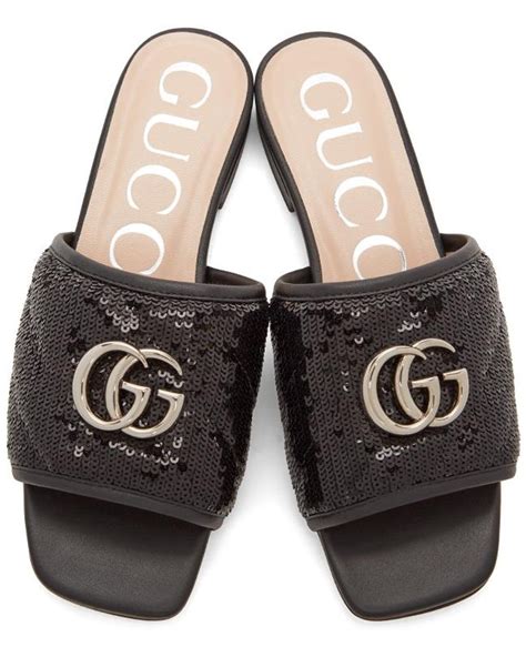 does th diamond gucci slides have real diamonds|all black Gucci slides women's.